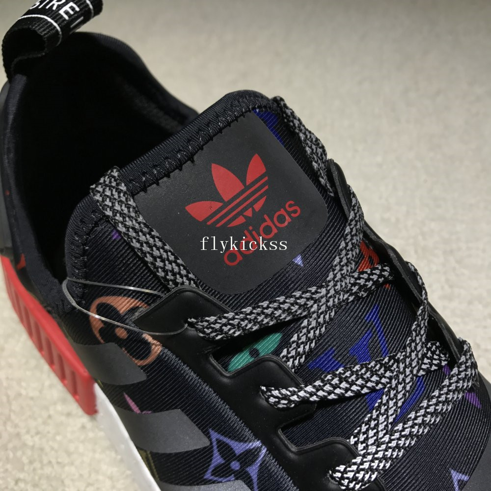 LVS x Real Boost Adidas NMD R1 Black Red Blue